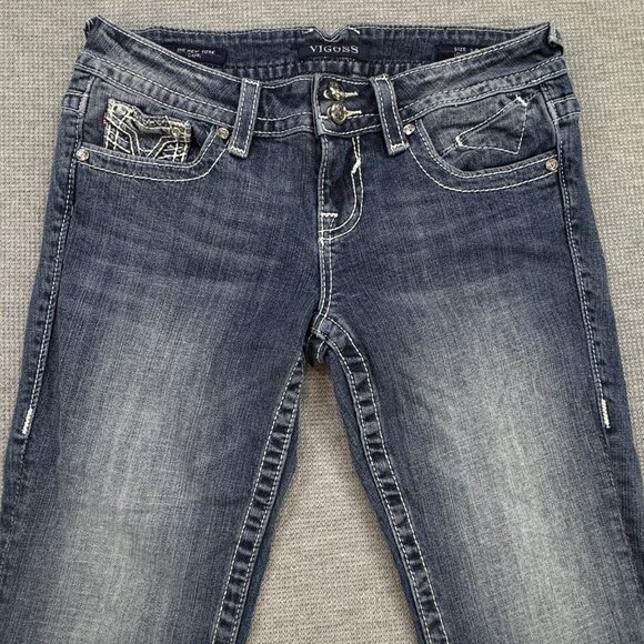 Vigoss Womens Blue Denim The New York Capri Jeans Low Rise Size 3/4 Length 21 - Picture 3 of 14